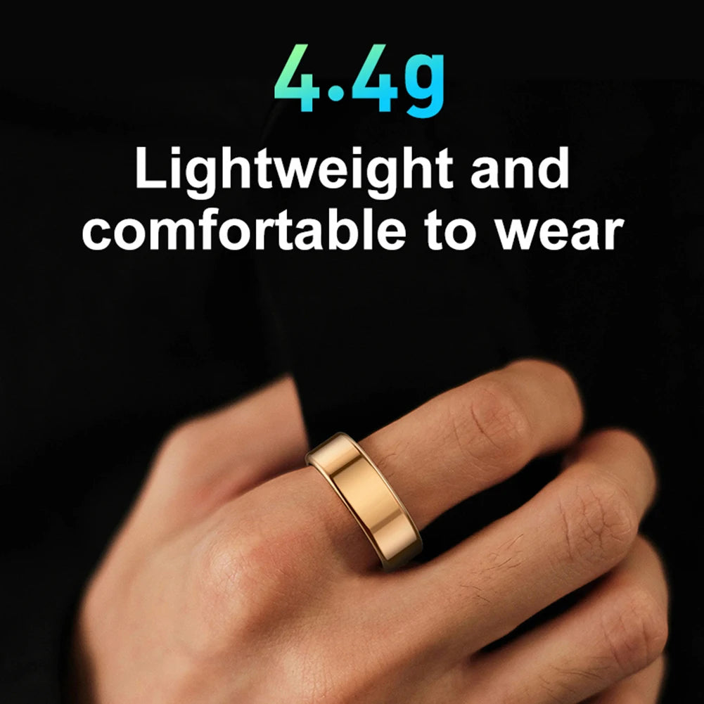 R02 Smart Fitness Tracker Ring with Blood Oxygen Monitoring IP68 Waterproof Multi Sport Modes for Android IOS