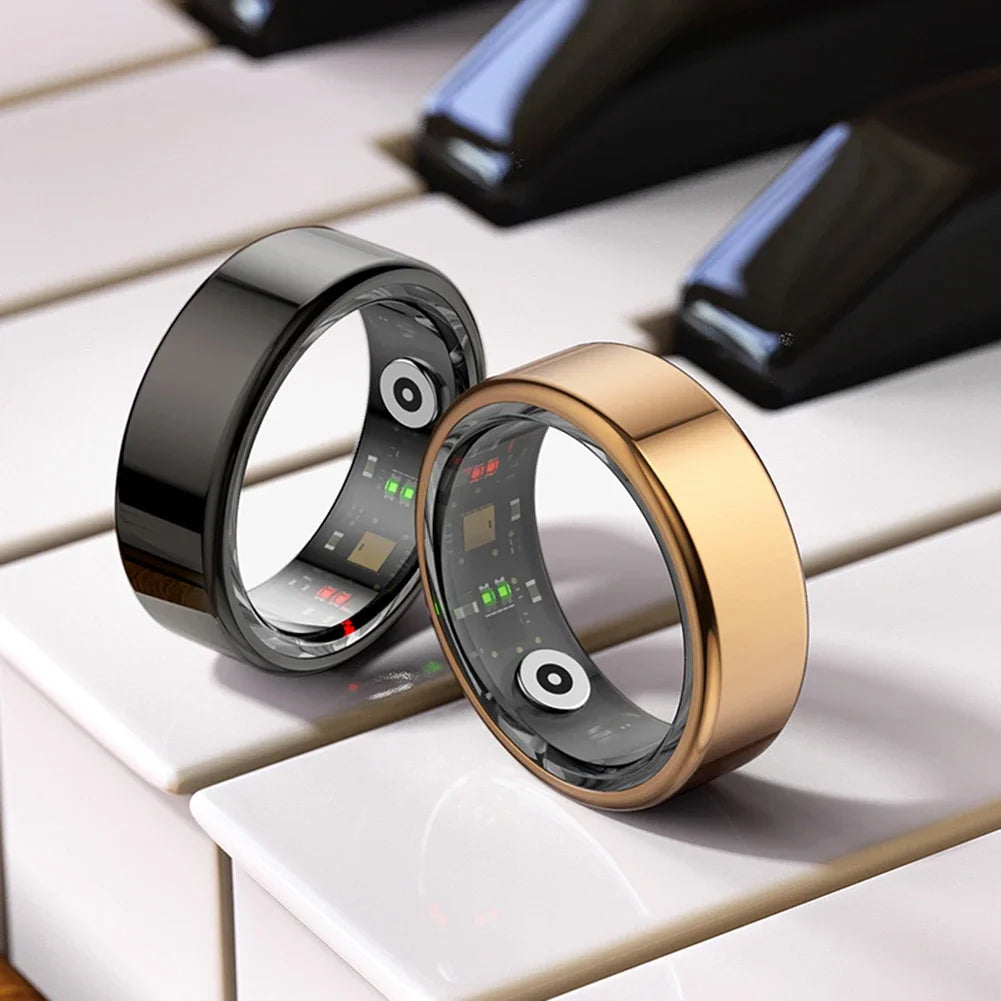 R02 Smart Fitness Tracker Ring with Blood Oxygen Monitoring IP68 Waterproof Multi Sport Modes for Android IOS